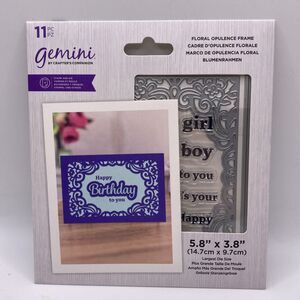 Crafters Companion Gemini Floral Opulence flowers Frame stamp and die set NEW